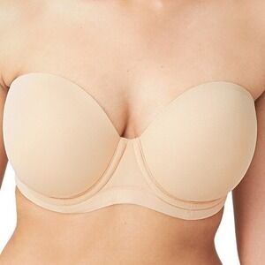 Wacoal Red Carpet Strapless Underwire Bra Sand Beige 32DDD 854119 No Straps